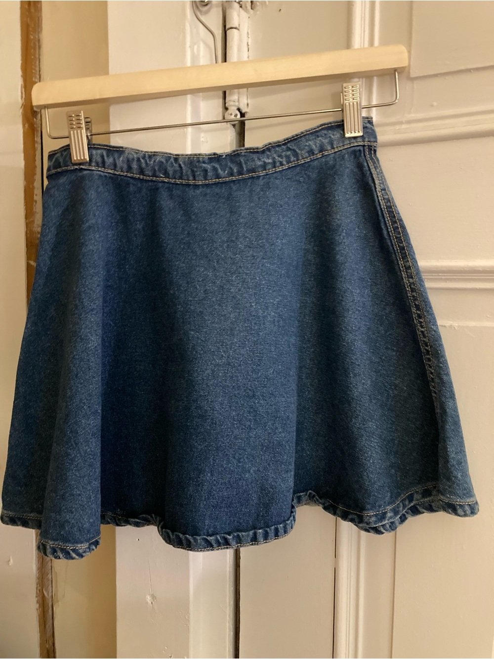 American Apparel Denim Circle Skirt in Blue